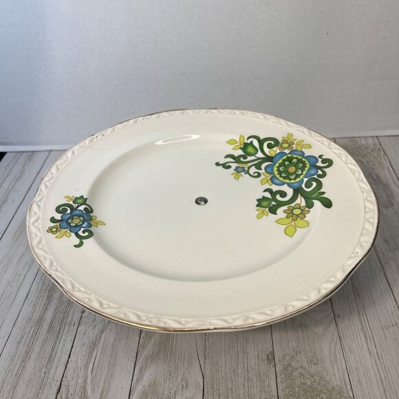 Vintage Single Tier Cake Stand Weather by Hanley England Royal Falcon Ware - Picture 1 of 5